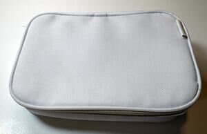 New White Beurer Zipper Bag - Ideal for Cosmetics, Tablets, Books, and Lunch - v